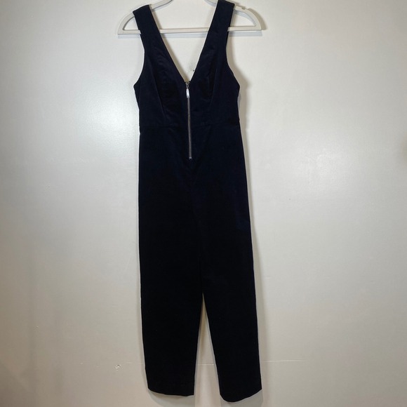 BDG Urban Outfitters Corduroy Jumpsuit‎ Sleeveless Zip Front Navy S - Picture 1 of 7